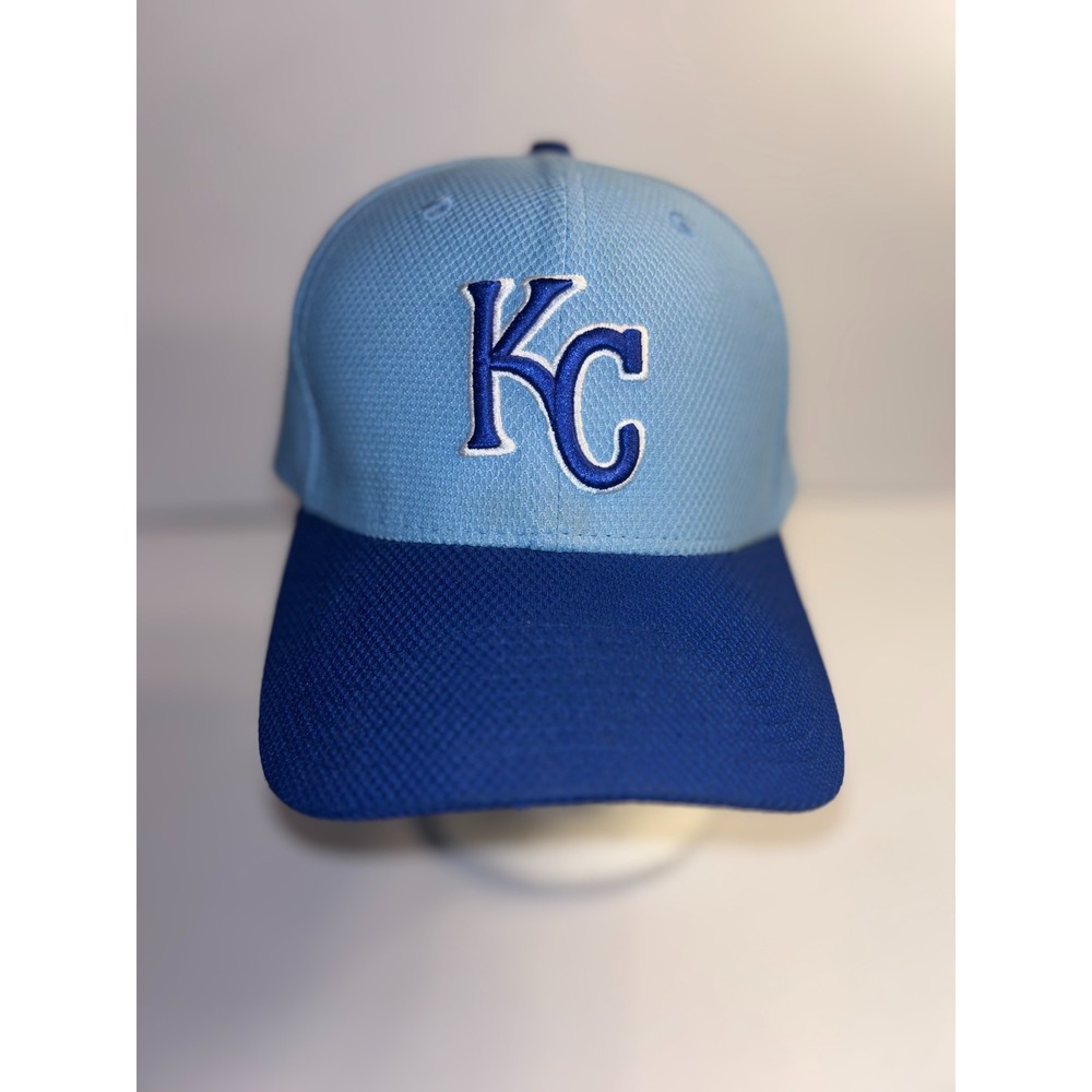 MLB Kansas City Royals New Era Baseball Cap Sports Mens M-L Blue 39FIFTY Fitted